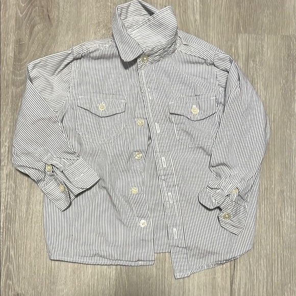 4/$20 Joe Fresh Striped Button-Up Shirt 3T - Picture 1 of 1